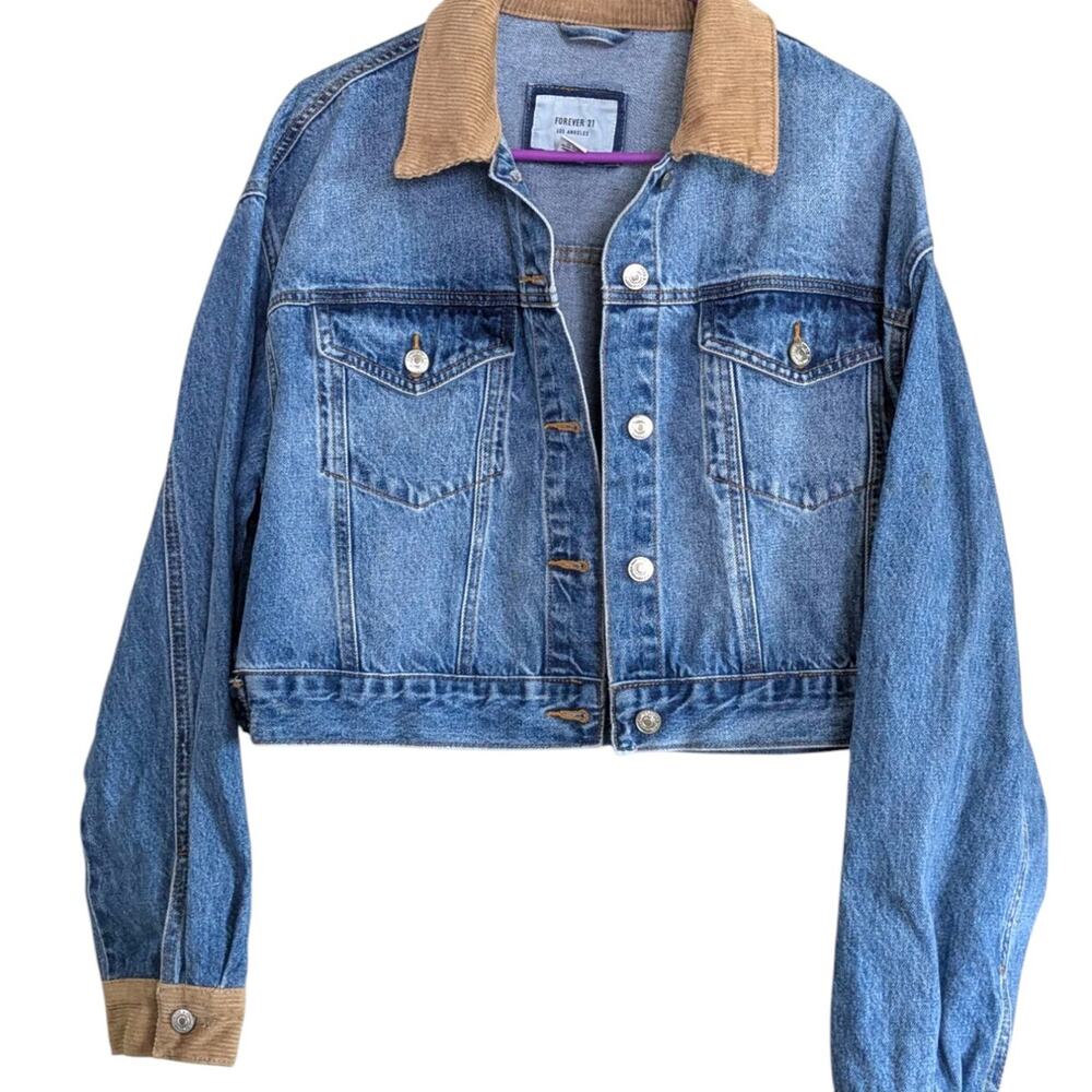 forever 21 y2k denim jacket Large